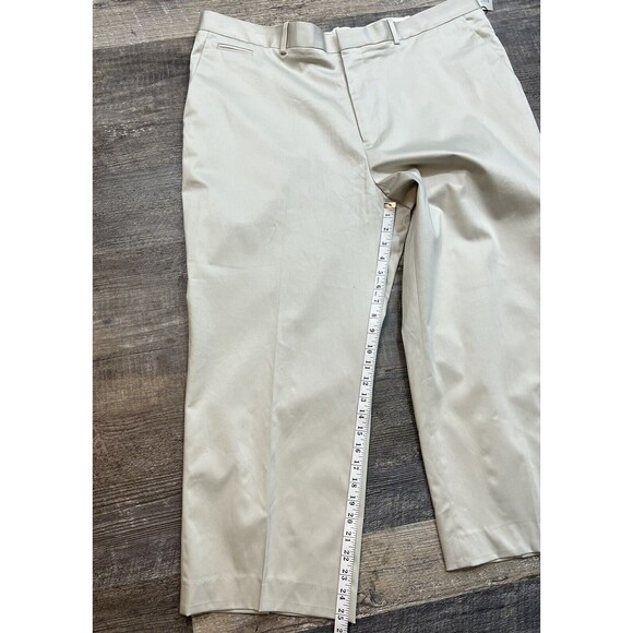 Perry Ellis Mens Premium Twill Khaki No Iron Cotton Pants Size 44x30 - Picture 10 of 12